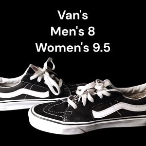 Vans Men's Black and White Sneakers